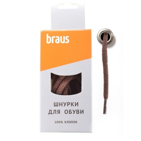 Braus laces, thick, brown, 180 cm