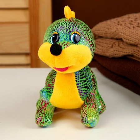 Soft toy "Dracos", shiny, 17 cm, green color-1