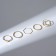 Set of rings 5 ​​pieces "perfect fingers" aura, white color in gold