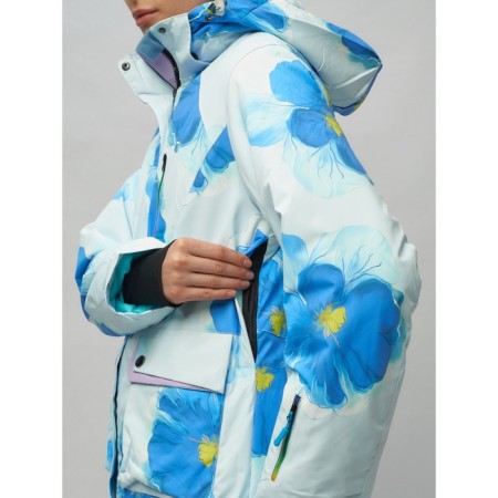 Ski suit female, size 44, blue color-3