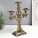 Cast iron candle for 3 candles "Celt" Golden Patina 33x9x24 cm