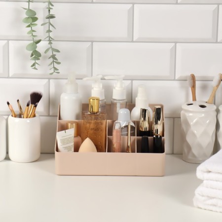 Organizer for storing manicure/cosmetic supplies, 6 sections, 22 × 16.1 × 11 cm, color mix-1