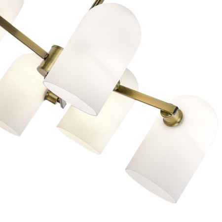 Ceiling EVOLUCE lamp. Sle1047-302-06. Nobilia. 6x40 watts, E14, 72.5x72.5x52.5 cm, bronze color-4