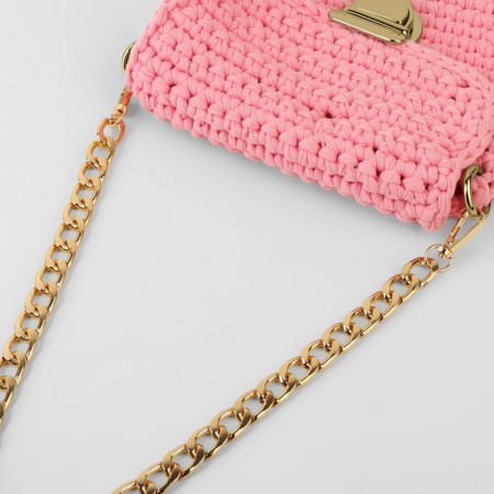 A chain for a bag, with carbines, aluminum, 13.5 × 20.5 mm, 60 cm, gold color-2