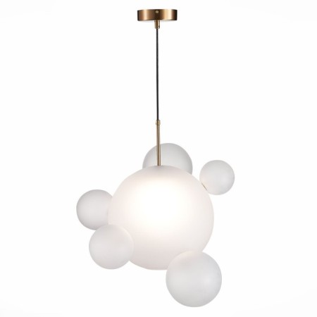 Suspension lamp ST LUCE. SL1133.513.01. Bopone. 1x60 W, E27, 52x52x55 cm, brass color-3
