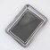 Stainless steel tray, 39.5 × 29.5 cm, thickness 1 mm, silver color