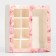 Box for 8 sweets and chocolate with cells, confectionery packaging, “pink flowers” ​​18 x 18 x 4 cm