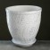 Flower pot "white silver" with a tray, 2.4l