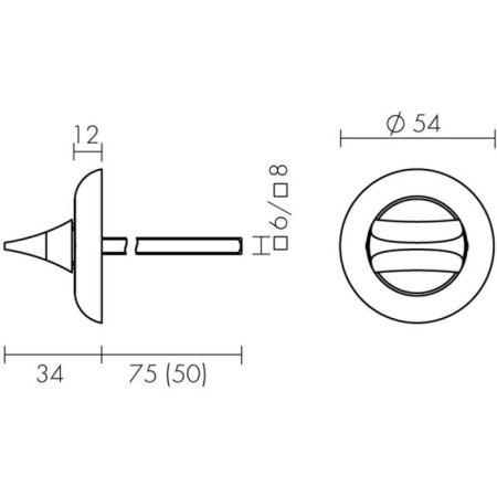 Rotary handle HMR6x75 CP-1