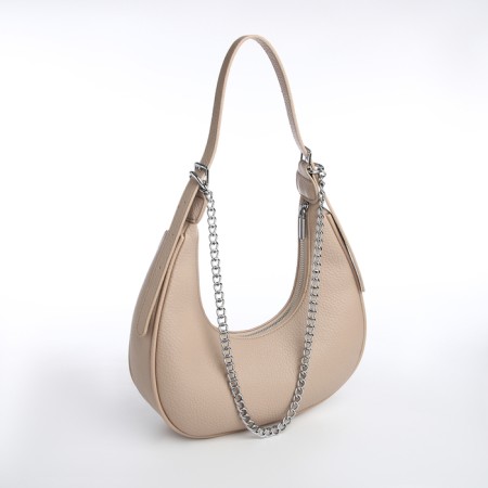 Bag Women's Sobo on the zipper Textura, average size, beige color-1