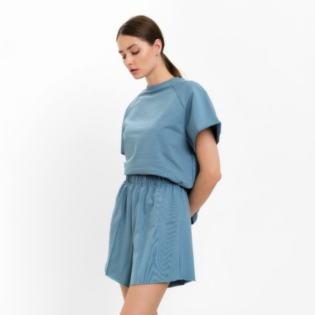 Female set (T-shirt, shorts) minku: Casual Collection A ashber color, rr 48-6
