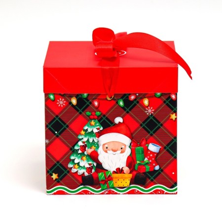 New Year. Box a gift New Year's folding "Grandfather Frost" 15x15x15 cm.-1