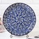 Largan Rishtan ceramics "Flowers", 36 cm, blue