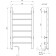 Electric towel Domoterm 109-6, 400x800 mm, left, black matte