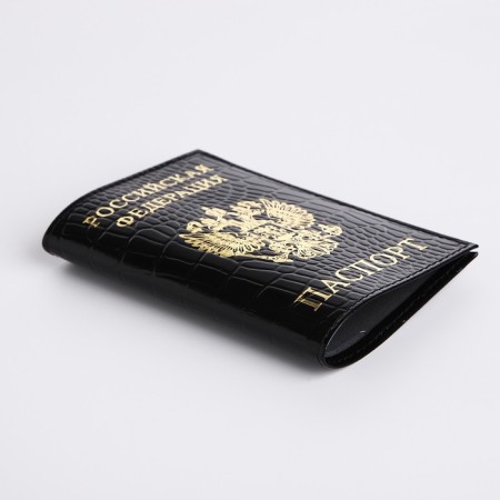 Cover for passport, black color-2