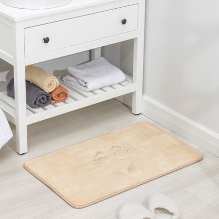 Bathroom mat with the memory effect of Savanna Memory Foam, 50 × 80 cm, beige color