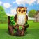 Figure pot "Owl on the tree" 37x30x21cm