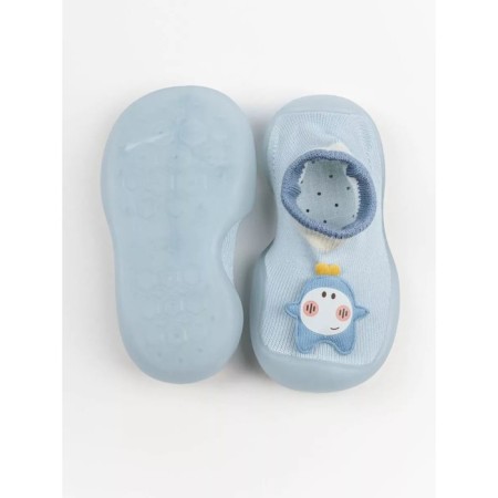 Boots-knees children's FIRST STEP Pure Star with a breathing sole, size 23, color of blue-4