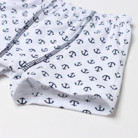 Kit (T -shirt, boxers) for a boy, white color/anchor, height 86 cm-2