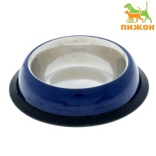 A bowl with a non -slip base is rounded color, 230 ml, blue
