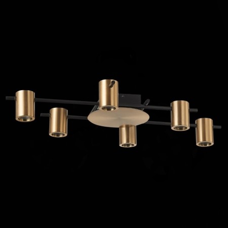 Ceiling lamp ST LUCE. SL1207.402.06. Veroli. 6x7 W, GU10, 73x47x11 cm, black color-1