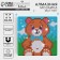 Diamond mosaic on a magnet with a complete filling for children "Bear", 10 x 10 cm