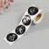 Sticker Paper "Geometry Abstraction" embossing silver d = 3.8 cm 252 pcs in the roll