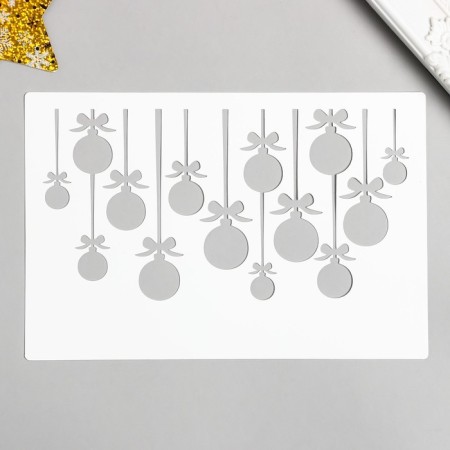 Plastic stencil "Balls" 24x16 cm