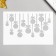 Plastic stencil "Balls" 24x16 cm
