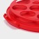 Tortopic with a lid, a removable stand for cakes, 11 cells, 30.5 × 21.5 cm, red color