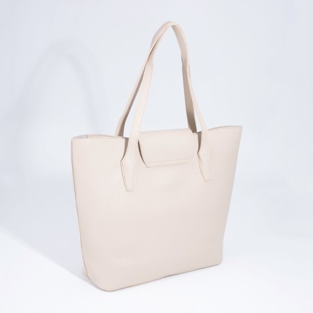 Bag Female Tout with zipper, milk color-1