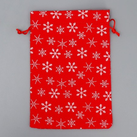 Bag gift canvas "Snowflake Parade", 16 x 24 cm +/- 1.5 cm, New Year-5