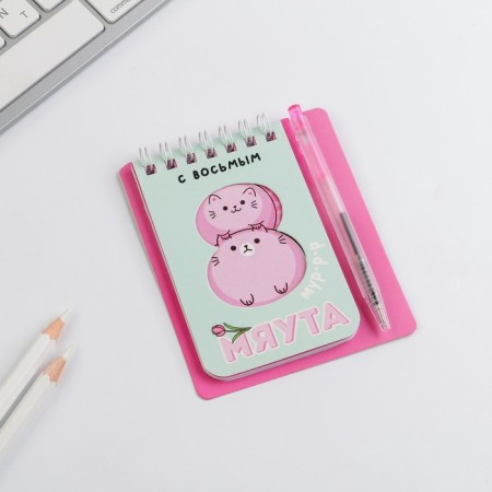 Set "with 8 meouts" 9 x 10.4 cm: notebook and mini-hand-2