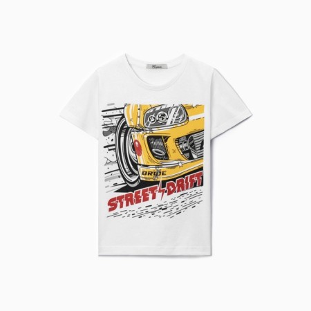 T -shirt for a boy, white color, height 110 cm