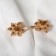 Circum for the cardigan "Flower" shiny, color gold