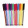 A set of ballpoint pens, 12 colors, a triangular, tinted case, in a blister on the button