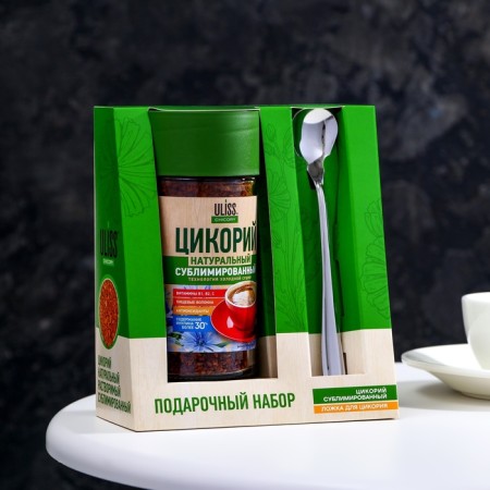 Gift set of chicory Uliss Chicary 85, crystal, st/b with spoon x 6
