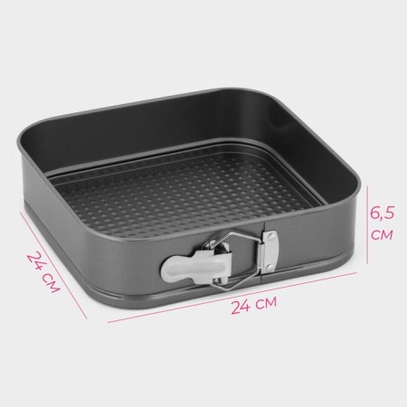 Baking uniform, detachable share “Elin. Square ", 24 × 6.5 cm, anti -stick coating, black color-1