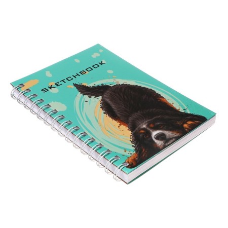 A5 sketchbook, 80 sheets on the crest on the long side "to start!", Firm cover, block 100 g/m²-1