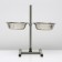 Stand with bowls, 2 x 2 l, height 50 cm, collapsible, green