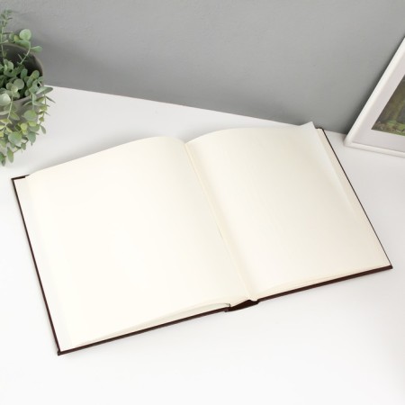 Photo album 29x32 cm. 50 sheets, "classic" brown, claim. leather-2