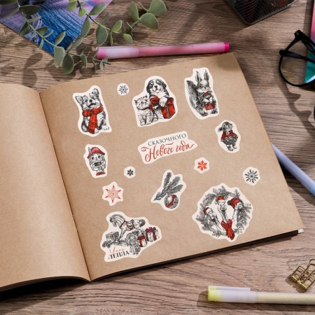 Paper stickers "Fairytale New Year", 11 x 18.5 cm, New Year-3