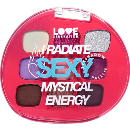 Palette Shadow Love Generation I Radiate Sexy Mystical Energy, tone 01, 9 shades, 7.2 g