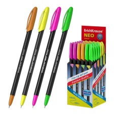 Ballic handle Erichkrause Neo Accent, needle node 0.7 mm, blue ink, letter length 1000 meters, price is indicated for 1 piece, mix