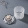 Casket glass "Flower with a mesh" silver 6x6x8 cm