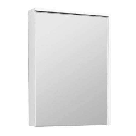 Aquaton Stone Carder Mirror, 60 cm, white color