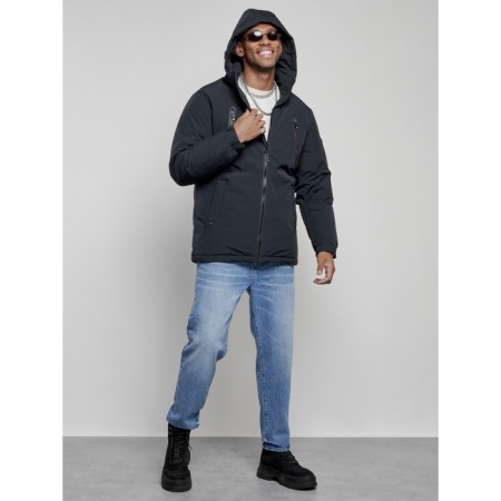 Male jacket, size 58, dark blue color-5
