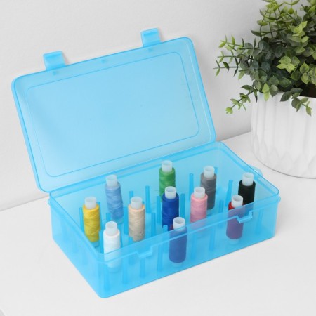 Organizer for storing threads, 42 departments, 23.5 × 13.5 × 6.5 cm, color mix