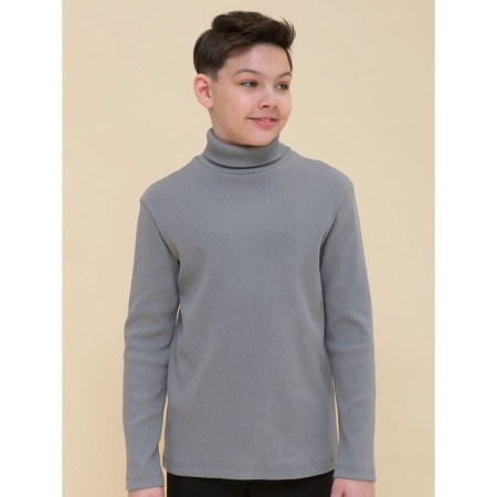 Turtleneck for a boy Pelican, height 128 cm, dark gray color