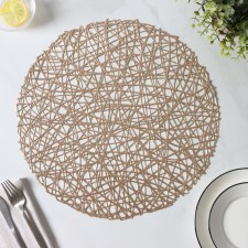A set of serving napkins on the table of the “web”, d = 38 cm, 4 pcs, the color of the gold